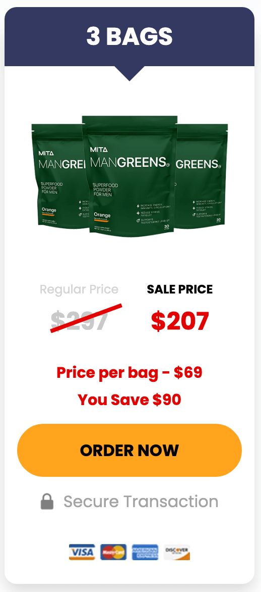 man greens 3 bag